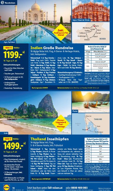 Lidl-Flugblatt - Lidl - Reise-Highlights gültig ab 14.10. bis 15.11. - seite 18