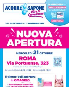 Acqua e Sapone - Nuova Apertura Roma