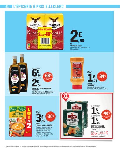 Catalogue E.Leclerc - E.Leclerc - Nos promos du moment valable dès le 13/10 au 24/10 - page 22