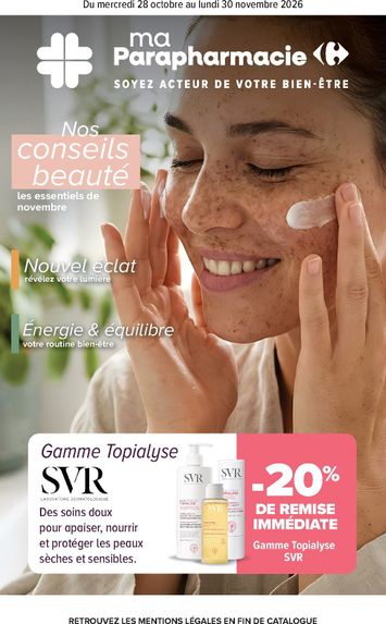 Catalogue Carrefour - Carrefour - Parapharmacie valable dès le 28/10 au 30/11 - page 1