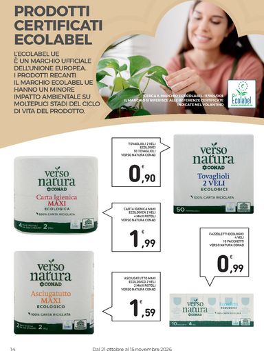 Volantino Spazio Conad - Spazio Conad - Scelte di Benessere valido dal 21/10 al 15/11 - pagina 14