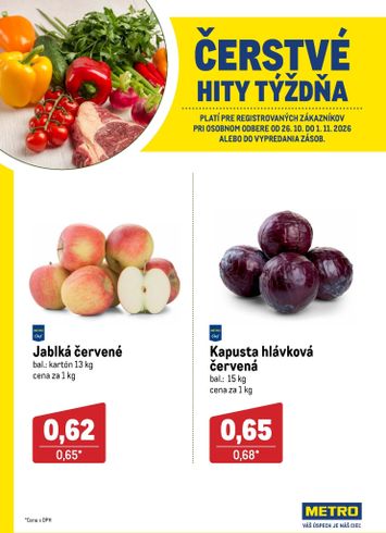 Leták METRO - Metro - Čerstvé hity týždňa od 26.10. do 01.11. - strana 1