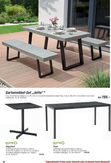 Prospekt toom - Toom - Gartenmöbel & Solar-Leuchten gültig ab 01.03. bis 31.12. - seite 50