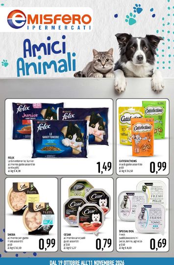 Volantino Emisfero - Emisfero - Amici Animali valido dal 19/10 al 11/11 - pagina 1
