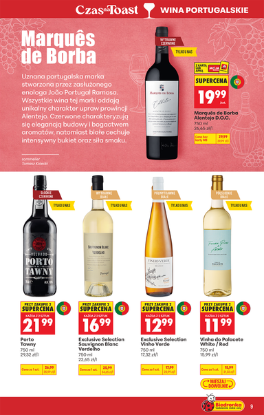 Leták Biedronka Poľsko - Biedronka Poľsko - Alkohol od 19.10. do 31.10. - strana 9