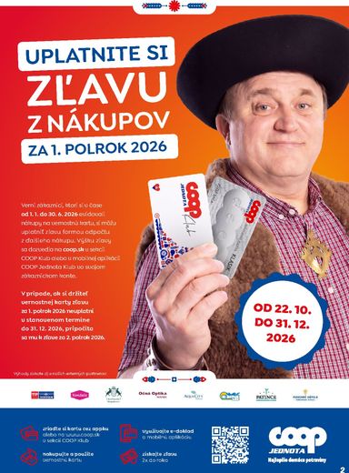 Leták COOP Jednota - COOP Jednota - Vranov nad Topľou od 22.10. do 28.10. - strana 2