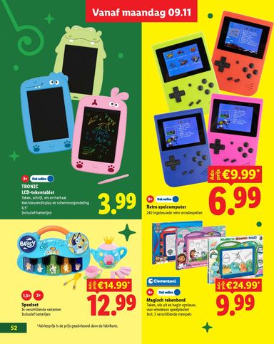 Folder Lidl - Lidl - Speelgoedboek van 09-10 tot 05-12 - side 52