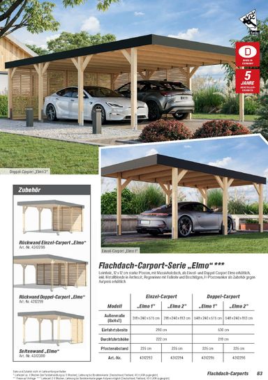 Prospekt toom - Toom - Gartenhäuser & Carports gültig ab 01.03. bis 31.12. - seite 63