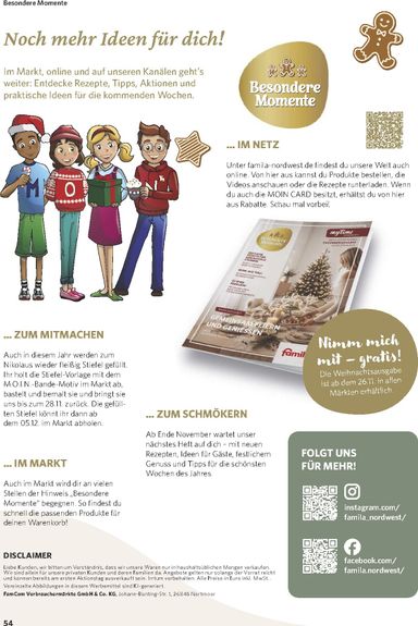 Prospekt Famila Nordwest - Famila Nordwest - Besondere Momente gültig ab 26.10. bis 29.11. - seite 54