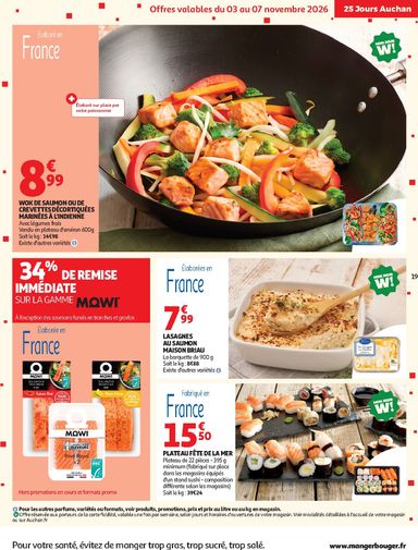 Catalogue Auchan - Auchan - 25 jours 2 hypers - Hypermarché valable dès le 03/11 au 08/11 - page 19