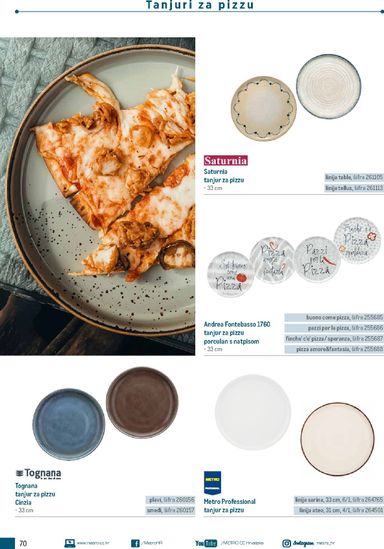 Katalog Metro - Metro - Poslovna rješenja - Pizzeria vrijedi od 06.07. do 31.12. - stranica 70