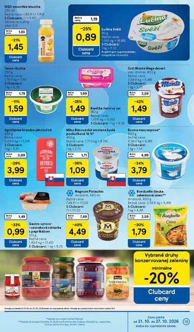 Leták Tesco - Tesco supermarket od 21.10. do 27.10. - strana 19