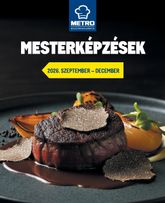 Metro - Gasztroakadémia - őszi képzési naptár, érvényes hétfőtől 2026.09.28.