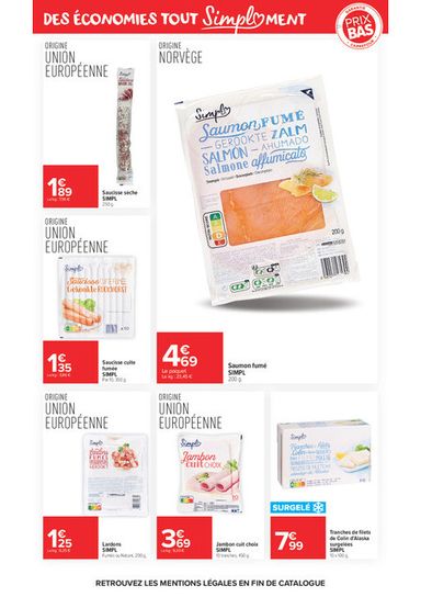 Catalogue Carrefour Market - Carrefour Market - Premier Prix Simpl valable dès le 03/11 au 22/11 - page 3