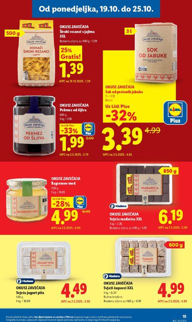 Katalog Lidl - Lidl vrijedi od 19.10. do 25.10. - stranica 15