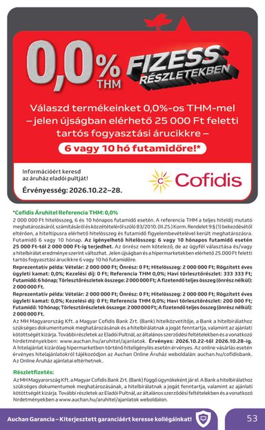 Akciós újság Auchan - Auchan Hipermarket érvényes 10.22.-tól 10.28.-ig - 53 oldal