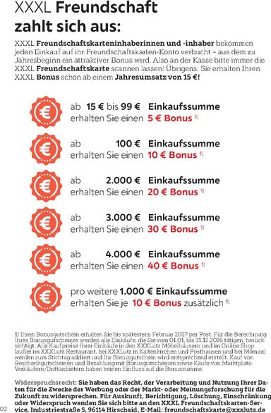 Prospekt XXXLutz - XXXlutz - Freundschaftskartenjournal gültig ab 01.08. bis 31.01. - seite 2