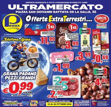 Volantino Pewex - Pewex Ultramercato - Piazza San Giovanni Battista de la Salle valido dal 14/10 al 22/10 - pagina 1