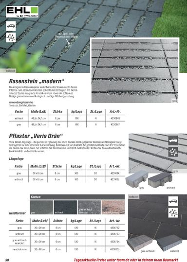 Prospekt toom - Toom - Gartenbaustoffe gültig ab 01.03. bis 31.12. - seite 58