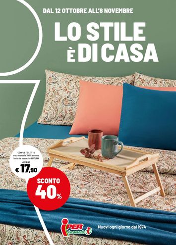 Volantino Iper - Iper - Lo Stile è di Casa valido dal 12/10 al 08/11 - pagina 1