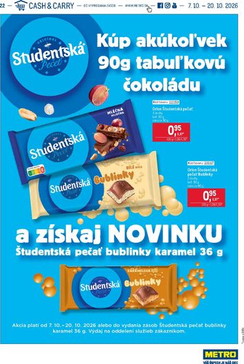 Leták METRO - Metro - Čokoláda od 07.10. do 20.10. - strana 1