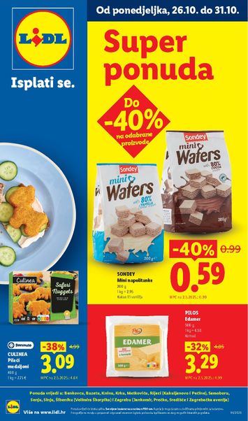 Katalog Lidl - Lidl - Super ponuda vrijedi od 26.10. do 31.10. - stranica 1