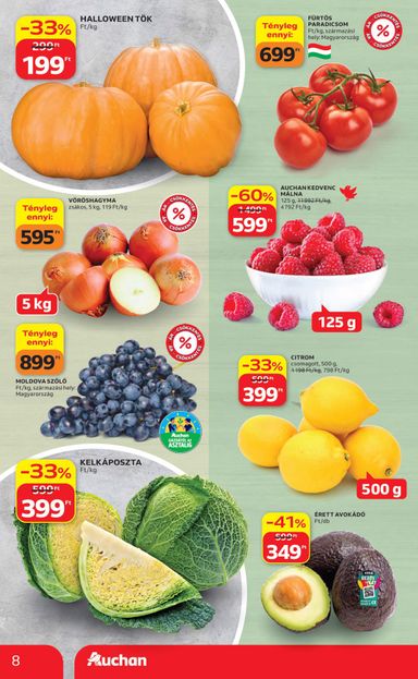 Akciós újság Auchan - Auchan Hipermarket érvényes 10.22.-tól 10.28.-ig - 8 oldal