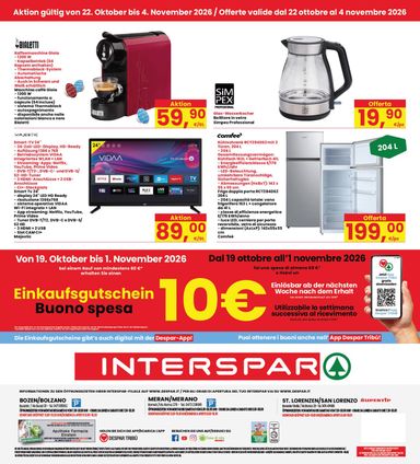 Volantino Interspar - INTERSPAR - Deutch valido dal 22/10 al 04/11 - pagina 32