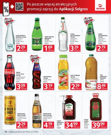 Gazetka Selgros - Selgros cash&carry - Oferta dla gastronomii od 22.10. do 04.11. - strona 14