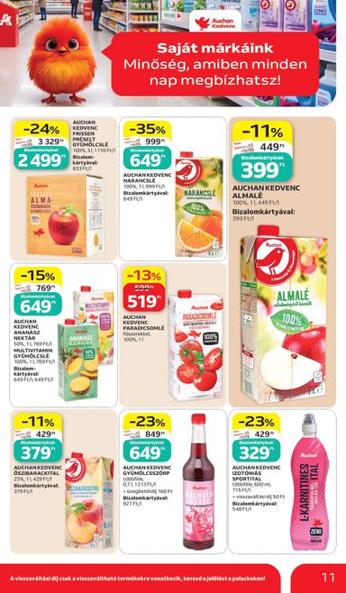 Akciós újság Auchan - Auchan Hipermarket - Sajátmárkás ajánlataink érvényes 10.15.-tól 10.28.-ig - 11 oldal