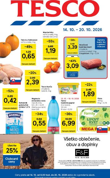 Leták Tesco - Tesco od 14.10. do 20.10. - strana 1