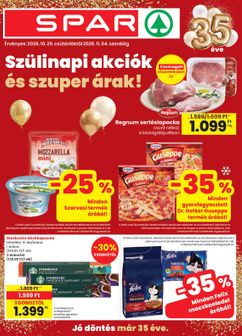 Spar akciós újság, érvényes csütörtöktől 10.29.