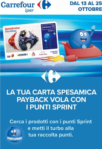 Volantino Carrefour - Carrefour - Punti Sprint Payback valido dal 13/10 al 25/10 - pagina 1