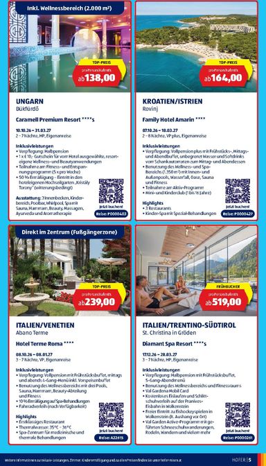 HOFER-Flugblatt - HOFER - Reisen Katalog gültig ab 30.09. bis 27.10. - seite 5