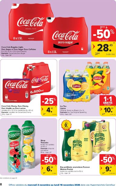 Folder Carrefour - Carrefour Hypermarchés van 04/11 tot 16/11 - side 8