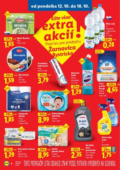 Leták Lidl - Lidl - Nová predajňa v Žarnovici od 12.10. do 18.10. - strana 4