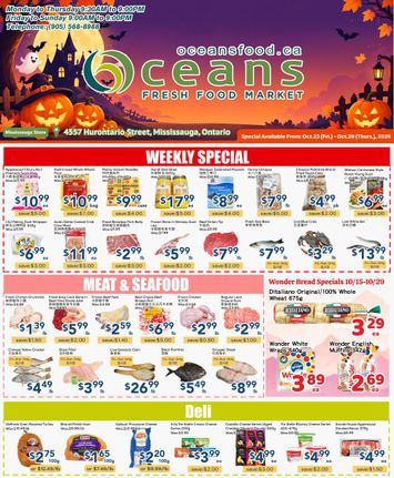 Flyer Oceans Fresh Food Market - Oceans - 4557 Hurontario Street, Mississauga valid since 10-23 until 10-29 - page 1