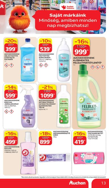 Akciós újság Auchan - Auchan Hipermarket - Sajátmárkás ajánlataink érvényes 10.15.-tól 10.28.-ig - 13 oldal