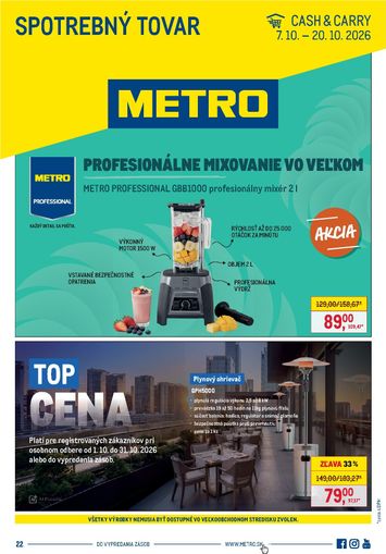 Leták METRO - Metro - Spotrebný tovar od 07.10. do 20.10. - strana 1