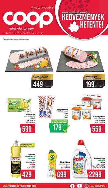 Akciós újság Coop - Coop - Nyírzem/Szabolcs érvényes 10.22.-tól 10.28.-ig - 1 oldal