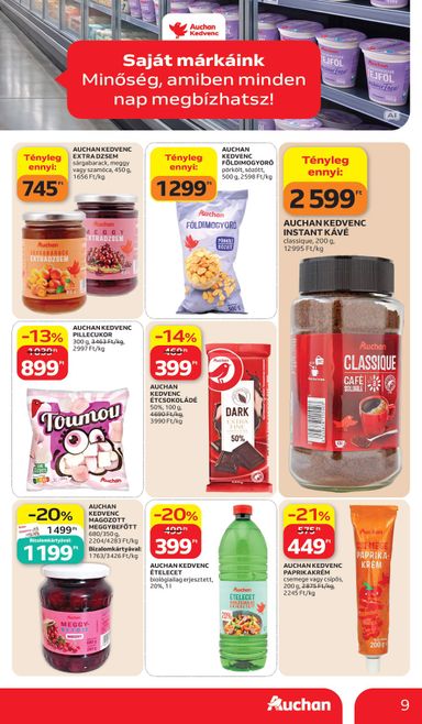 Akciós újság Auchan - Auchan Hipermarket - Sajátmárkás ajánlataink érvényes 10.15.-tól 10.28.-ig - 9 oldal