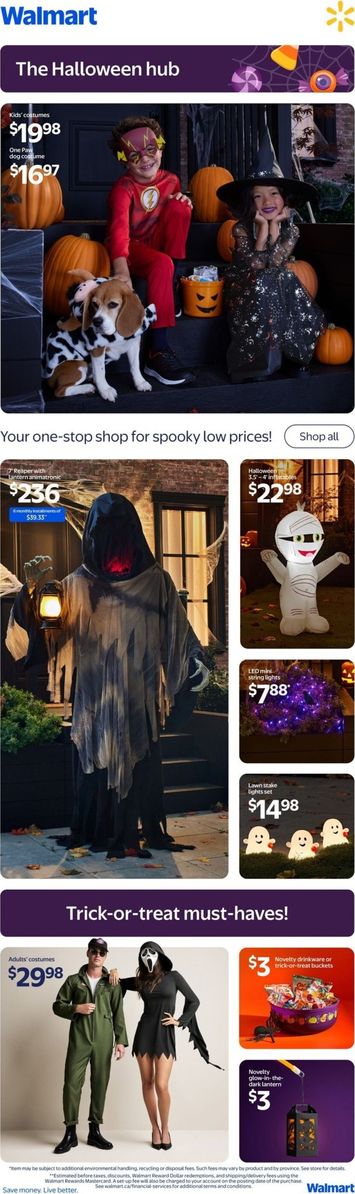 Flyer Walmart - Walmart - The Halloween Hub valid since 10-01 until 10-31 - page 1