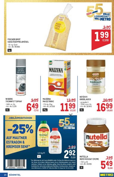 METRO-Flugblatt - Metro - Profi gültig ab 29.10. bis 11.11. - seite 24
