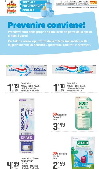 Volantino DOK - DOK - Speciale Prevenzione Dentale valido dal 01/10 al 31/10 - pagina 2