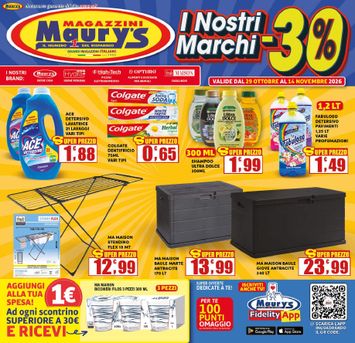 Volantino Maury's - Maury's - I nostri marchi -30% valido dal 29/10 al 14/11 - pagina 1
