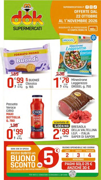 Volantino DOK - DOK valido dal 22/10 al 01/11 - pagina 1