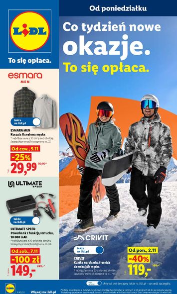 Leták Lidl Polsko - Lidl Polsko - Katalog Okazji od 02.11. do 07.11. - strana 1