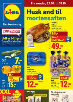 Lidl folder fra søndag 25.10.