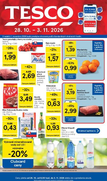 Leták Tesco - Tesco od 28.10. do 03.11. - strana 1