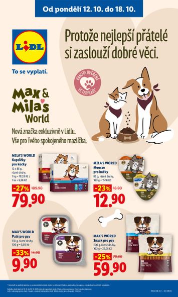 Leták Lidl - Lidl - Max & Mila's World od 12.10. do 18.10. - strana 1